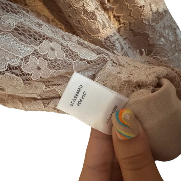 Lulus Blush Pink Lace Bodycon Open Back Dress Size Large - Picture 8 of 9